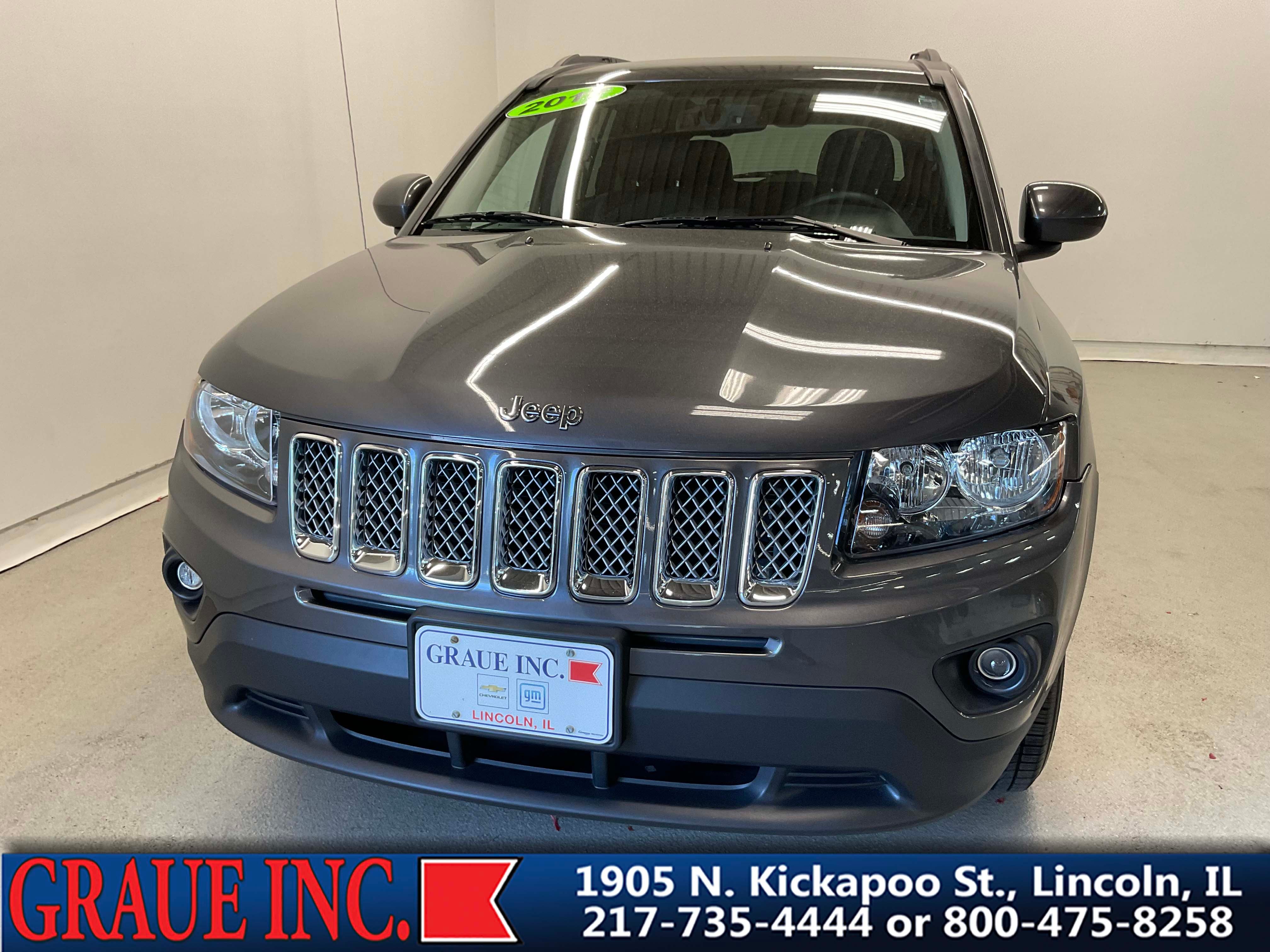 Used 2017 Jeep Compass Latitude with VIN 1C4NJCEA7HD116046 for sale in Lincoln, IL