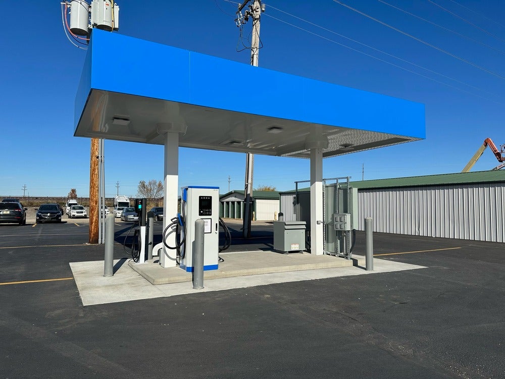 EV CHARGING STATION at Graue Chevrolet of Lincoln in Lincoln IL